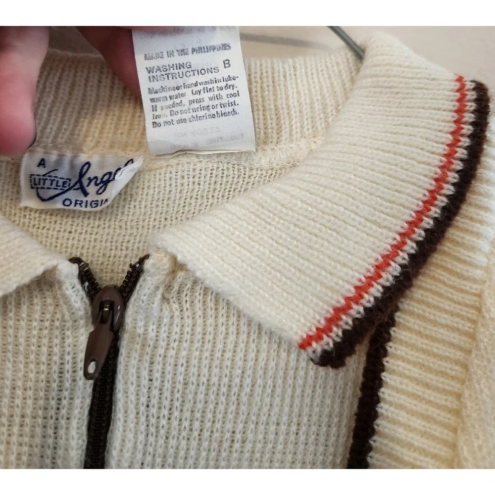 Vintage A Little Angel Set Size 18‎ Month Romper And Sweater Embroidered Ducks